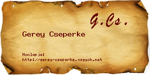 Gerey Cseperke névjegykártya